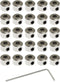 Maxmoral 30PCS 1/8'' Plated Landing Gear Stopper Set Wheel Collar 8x3.1mm / 0.3''x 0.12'' Remote Control Aircraft Replacement RC Airplane Model Ai...