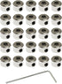 Maxmoral 30PCS 1/8'' Plated Landing Gear Stopper Set Wheel Collar 8x3.1mm / 0.3''x 0.12'' Remote Control Aircraft Replacement RC Airplane Model Ai...