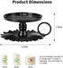 Black Iron Plate Candle Holder,set of 2 Candle Pedestal for Pillar Candles,3.15in pillar candle holders (Black)...