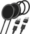 2 Pack Wireless Charger 15W - Fast Magnetic Charging for iPhone 15/14/13/12, Airpods Pro/2/3, iPhone X-11 with 2 Extra Magnetic Rings - Adaptable ...