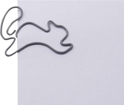 100 Count Squirrel Shaped Paper Clips Great for Paper Clip Collectors or Office Gift - Comes in Round Tin with Lid and Gift Box (Gray)...
