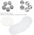 Tnfeeon 100 PCS Circle Mylars, Button Parts Metal with Clip Pin Top & Bottom Plastic Cover Film Button Maker Parts (75MM)...