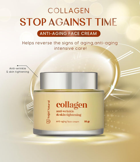 Collagen Face Cream, Anti Wrinkles and Skin Tightening, Anti-Aging with Collagen Boost, Firming Moisturizer, Vitamin E, Vitamin B5, Korean Skincar...