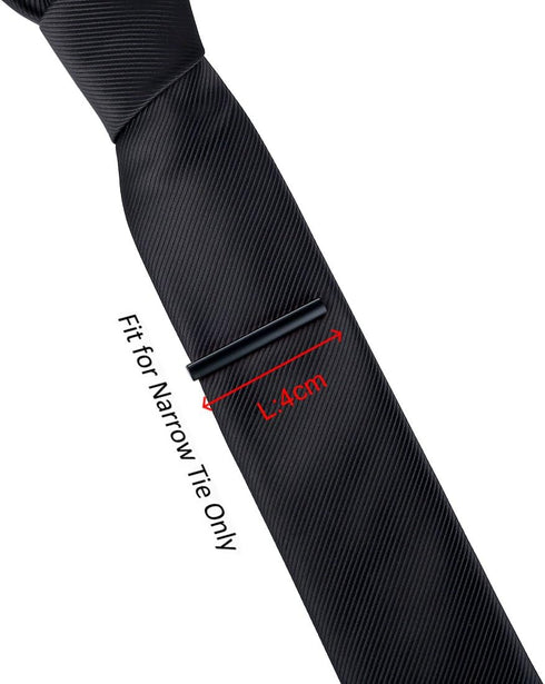 HONEY BEAR 3pcs Mens Boys Skinny Narrow Tie clip Bar Set for Wedding Gift 4cm...