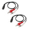 2 Pack 3.5mm Female to 2 RCA Male Stereo Audio Y Cable Adapter, Compatible with TV, Smartphones, MP3, Tablets, Speakers, Home Theater Audio Cable ...