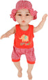 Full Silicone Doll Clothes Outfits for 17.7"- 18.5", Reborn Baby Doll Qute Suit Accesories Set - Newborn Girl Boy Baby Clothing Gifts Set - RedEle...