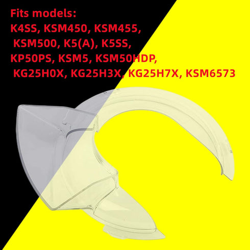 KN1PS Splash Pouring Shield W10616906 Fit 4.5-5Qt Pour Shield for KitchenAid Stand Mixer...