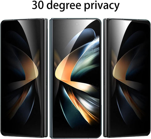 Anti-Spy Inner Screen Protector Designed for Samsung Galaxy Z Fold 4 5G 2022 and Privacy Outer Screen Protector Soft Anti-Scratch Film Anti-Peepin...