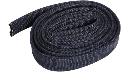 Hiwow 5FT Heat Sleeve Fiberglass Adjustable Heat Shield Sleeve Black Color (5FT X 13MM(1/2''))...