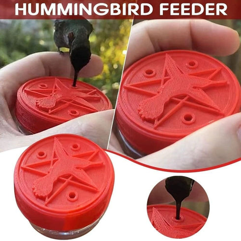 4Pcs Hand Hummingbird Feeders, Outdoors Creative Pentagram Handheld Bird Feeder Bottle...