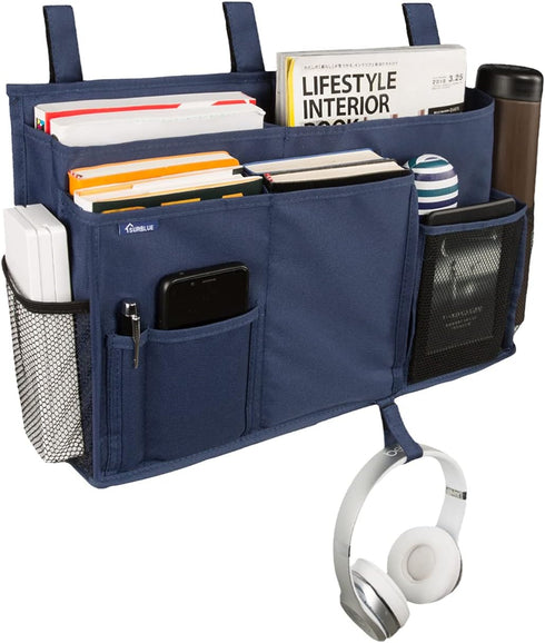 Surblue Bedside Caddy Hanging Bed Organizer Storage Bag Pocket for Bunk and Hospital Beds, College Dorm Rooms Baby Bed Rails, Camp 8 Pockets, (Lar...