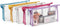 10 Pack Clear Cosmetic Bags with Zipper for Makeup, Travel Size Toiletries (5 Colors, 9.6 x 2 x 5.5 In)...