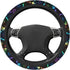 Black Rainbow Dog Paw Print Steering Wheel Cover Colorful Cute Bones Stearing Wheeler Covers Cooling Sterringwheelcovers Cool Girl Stering Coverin...