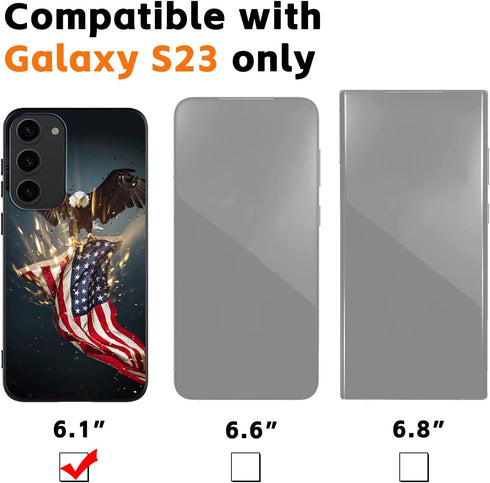 Compatible with Samsung Galaxy S23 Case American Flag Eagle Pattern Phone Case for Boys Girls Aldults, Soft TPU Shockproof Anti-Scratch Case Desig...