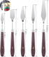 Cake Cream Spatula 5 Pieces, Stainless Steel Cake Apatula with Frosting Icing decorating Knife Art Painting Baking Pastry Tool Palette Knife for C...