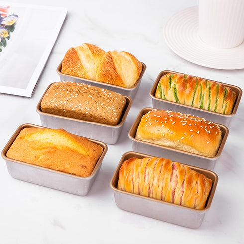 7.8inch Nonstick Loaf Pan, Classic Bakeware Bread Pan, 1.5 lb Dough Capacity Bakeware for Baking Bread, Champagne...