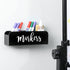 MyGift Whiteboard Marker Holder, Black Acrylic Wall Mounted or Tabletop Dry Erase Marker/Eraser/Cleaner Caddy with Cursive MARKERS Label...