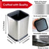 Evelots Stainless Steel Kitchen Utensil Holder for Countertop, 6.75 Inch Tall Cooking Utensil Crock Can Store up to 15 Big Utensils, Large Spoon &...
