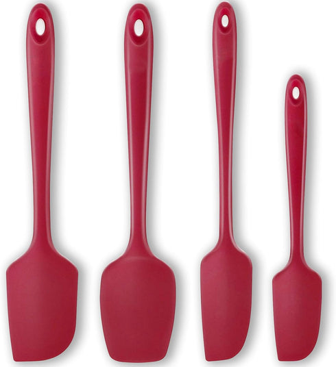 Silicone Spatula Set of 4, Spatulas Silicone Heat Resistant, Rubber Spatula, Silicone Kitchen Utensils Set for Cooking, Non-Stick BPA Free Cooking...