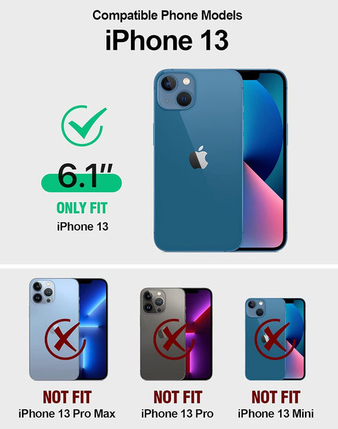 Poetic Guardian Series Case Compatible with iPhone 13 6.1 inch, Full-Body Hybrid Reinforced Shockproof Protective Rugged Clear Bumper Cover Case w...