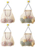 hatisan Reusable Hanging Storage Mesh Bags Durable & Strong Fruit and Vegetable Mesh Bags/Pulling resistance Storage Tote Bags for Garlics, Potato...