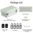 LeMotech Electrical Box, IP67 Waterproof Hinged Cover Stainless Steel Latch Junction Box, ABS Plastic Electrical Enclosure with Mounting Plate,Wal...