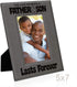 KATE POSH The Love Between a Father & Son is Forever Engraved Leather Picture Frame, Father of The Groom, Best Dad Ever, First Father's Day, Daddy...