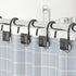 GILLAS Shower Curtain Decorative Hooks, Set of 12 Shower Curtain Rod Rings for Bathroom Rust Resistant Square, Black...