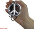 Peace Sign Pendant Necklace 70's Hippie Costume Silver, Black...