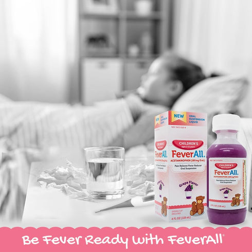 Feverall Liquid Oral Children Fever Reducer/Pain Reliever (4 oz., Grape)...