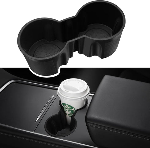 Motrobe Tesla Model Y 2021-2024 Model 3 2021-2023 Center Console Cup Holder Insert Tesla Center Console Interior Accessories ONLY FIT New Console...
