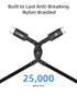 imuto USB C to USB C Cable (6.6ft, 2-Pack) 100W Fast Charging Cable Braided for iPhone 15/15Pro/15Plus/15ProMax MacBook Pro 2020,iPad Pro 2020, iP...