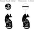 CREATCABIN Cat Metal Wall Art Animal Butterfly Decor Wall Hanging Silhouette Sculpture Ornaments Iron Sign for Indoor Outdoor Home Living room Kit...