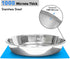 Shallow Dog Food Bowls, Non Slip Food Grade Stainless Steel Bowls for Large Dogs - 8 Cups / 2 Quart (2 Pcs)...