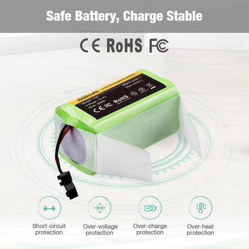 FirstPower 3200mAh Compatible with Eufy Battery Replacement - Eufy 11s Battery, 30, 30C, 15C, 15T, 12, 35C, 15C MAX - Ecovacs Deebot N79S, 500, N7...