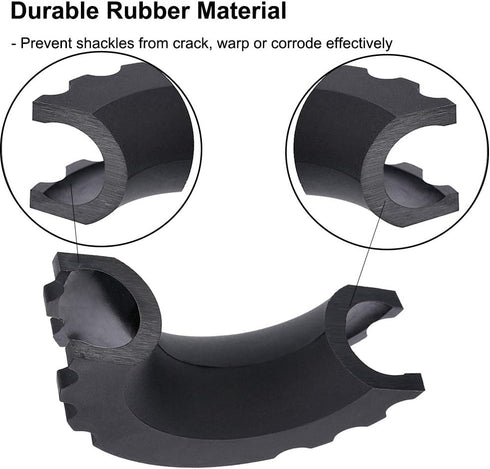 MuHize Black D-Ring Isolator Kit for 3/4" Shackles - 2 Heavy Duty Covers & 4 Washers Insulators, Anti-Rattle Design for Off-Road, Jeep, Truck Acce...