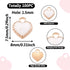 KISSITTY 100pcs Alloy White Heart Enamel Charms Light Gold Edge Plated Pendants for Necklace Bracelet Dangle Charm Jewelry Making...