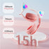 Kids Headphones, Bluetooth Wireless Headphones for Kids Teens Adults, Over-Ear Bluetooth Headphones with Microphone, Cat Ear Headphones for Girls ...