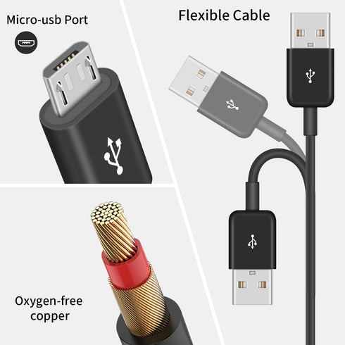Poyiccot Micro USB Splitter Cable, 6 in 1 Micro USB Charger Cable, Micro USB Multi Charging Cable, USB 2.0 Type A Male to 6 Micro USB Male Splitte...