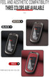 ontto Car Key Fob Cover Fit for Jeep Grand Cherokee Key Remote Metal Frame and Leather Key Shell Full Protector Fit for Dodge Challenger Charger D...