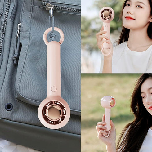 Handheld Mini Fan,Portable USB Rechargeable Fan,Hidden Blades,2 Adjustable Speed Strong Wind,Small Personal Fan Pocket Desktop Table Quiet Hand wi...