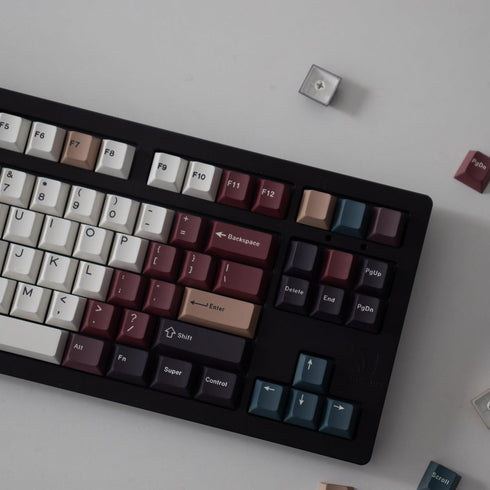 Sumgsn 129 Keys PBT Dye Sub Keycaps Cherry Profile Fit for 61/64/87/104/108 Cherry Mx Switches Mechanical Keyboard...