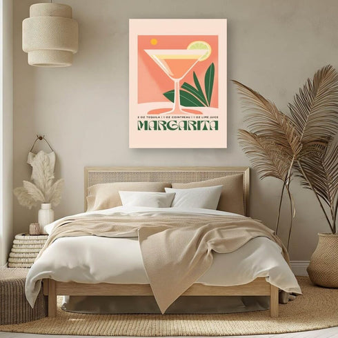 Margarita Boho cocktail poster MIX & MATCH Bar Cart Decor With cocktail recipes bar pictures wall Art decor Canvas Print Kitchen Club Apartment Ho...