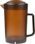 G.E.T. P-3064-1-A-EC BPA-Free Shatterproof Plastic Ice Tea Pitcher with Lid, 2 Quart (64 Ounce), Amber, 1 Pack...