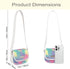 Jessica Simpson Fluffy Cute Vegan Leather Crossbody Bag Mini Coin Purse Wallet (Fuzzy Rainbow)...