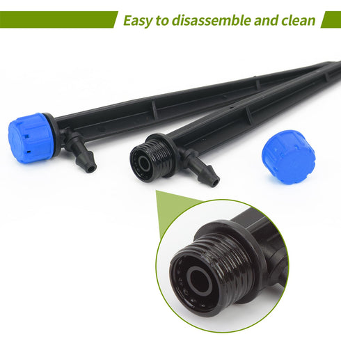 1/4" Drip Irrigation Emitters,50 pcs Drip Emitters for 1/4" Drip Irrigation Tubing,Adjustable 360 Degree Water Flow Drip Heads Water Dripper for P...