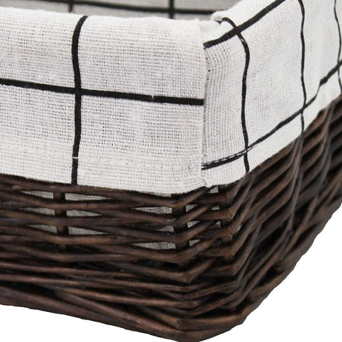 Wicker Storage Basket, Rectangular Storage Basket?Natural and Decorative, Arts and Crafts. (Darkbrown)...