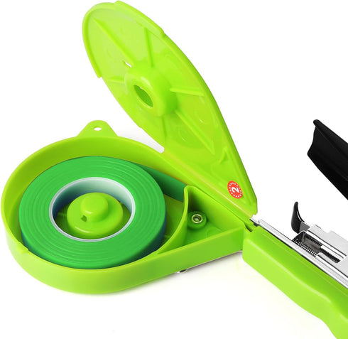 20 Rolls Green Plant Ribbon Binding Tape for Plant Tying Machine, PVC Tape Plant Ribbon Tape, Garden Tape Roll Plant Tape with 10000pcs Staples...