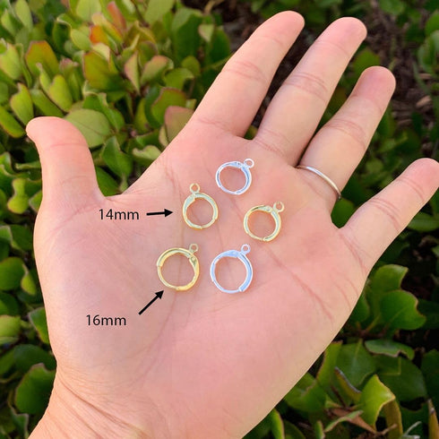 20pcs Adabele Hypoallergenic Dangle Tarnish Resistant Round Hoop Huggie Earring Hooks Earwire14mm (0.55 Inch) Long Gold Plated Brass for Earrings ...