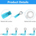 160 PCS Heat Shrink Ring Terminals (16-14 AWG), Insulated Blue Ring Terminals, 1/4'' Eyelet Wire Connectors, Insulated Electrical Connectors, Mari...
